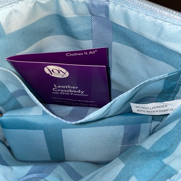 100% LEATHER BAG crossbody comes with fabric tote - Picture 2 of 2